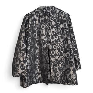 KIYO Damask Long Swing Jacket L